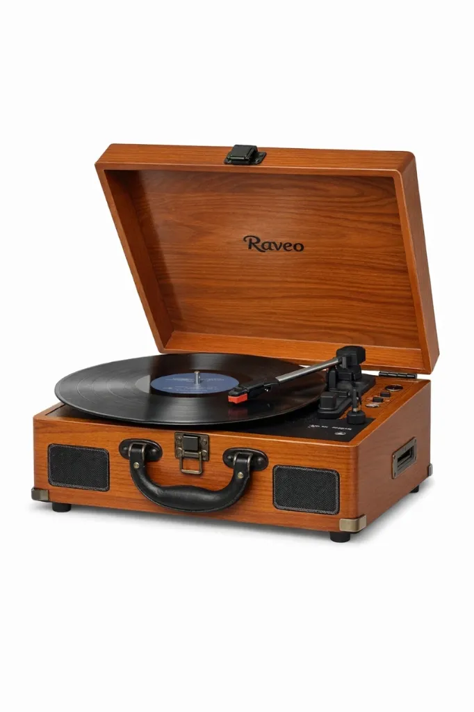[25739] Vitrola Retro Raveo Sonetto Wood Vintage Madeira