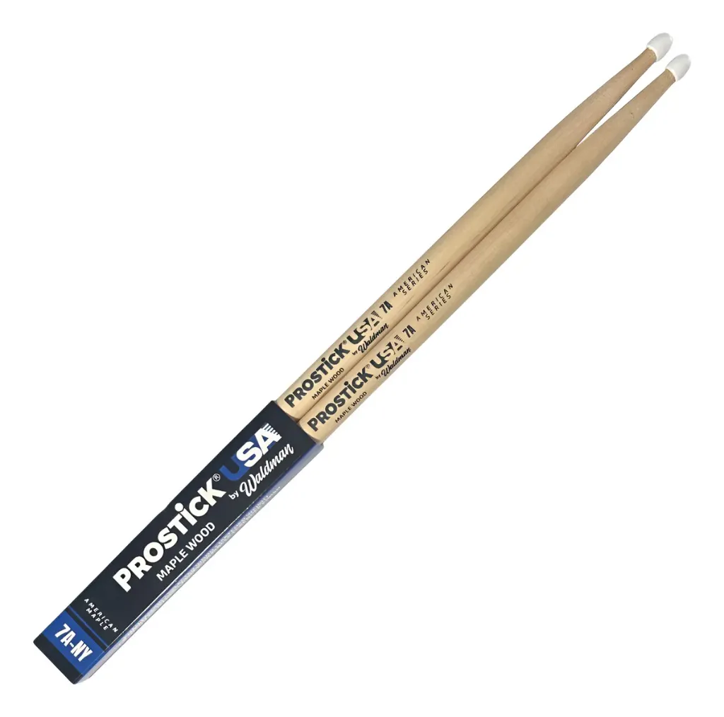 [26382] Baqueta Prostick-USA 7AMP-NY Ponta de Nylon Hickory Natural