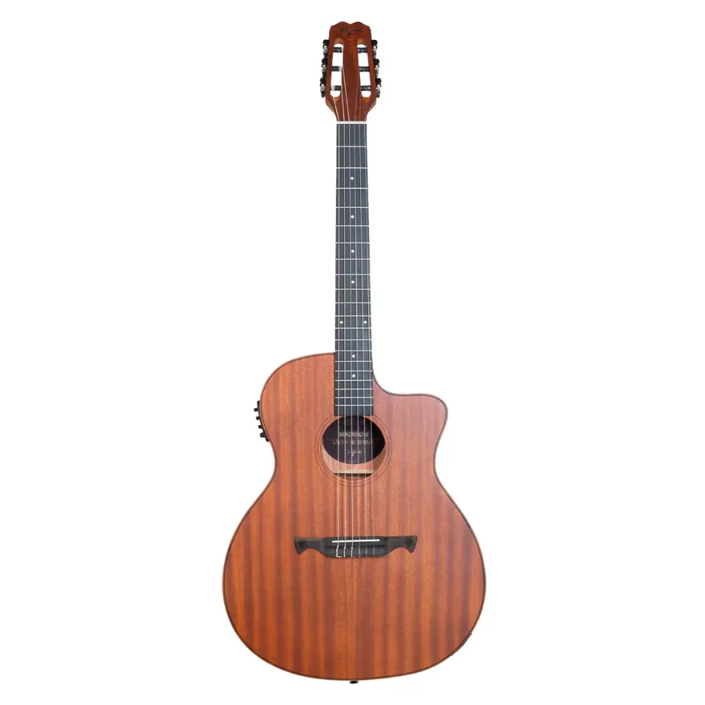 [26419] Violao Tagima Madison Gran Reserva Grand Auditorium Flat Cutway Nylon Natural Open Pore Afinador