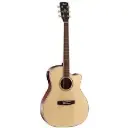 Violao Cort GA-MEDX OP Grand Auditorium Cutaway Eletroacustico Aço Open Pore Natural Afinador