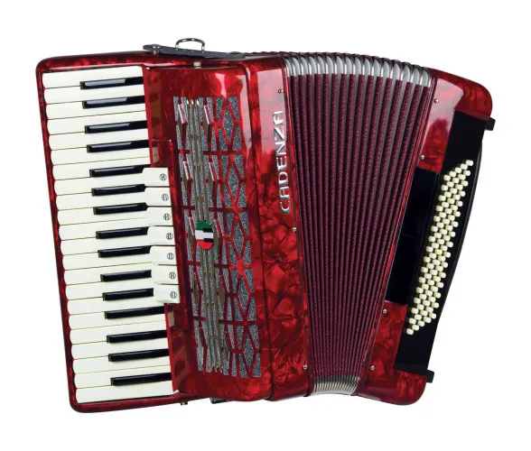 Acordeon 80 Baixos Cadenza CD80/37 RD Vermelho Com Case