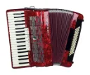 Acordeon 80 Baixos Cadenza CD80/37 RD Vermelho Com Case