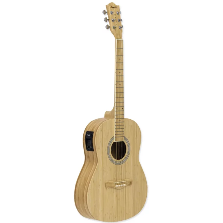 Violao Memphis Naturale TBRS MEQ-4 Classico Aço Bambu Natural Eletroacustico Afinador