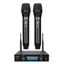 Microfone Sem Fio Dylan DW-902 Power Duplo Mao UHF 