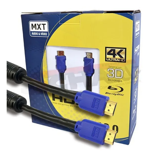 [26477] Cabo MXT Hdmi 20m 2.0 4k Ultra HD 3D Com filtro 8.1.384
