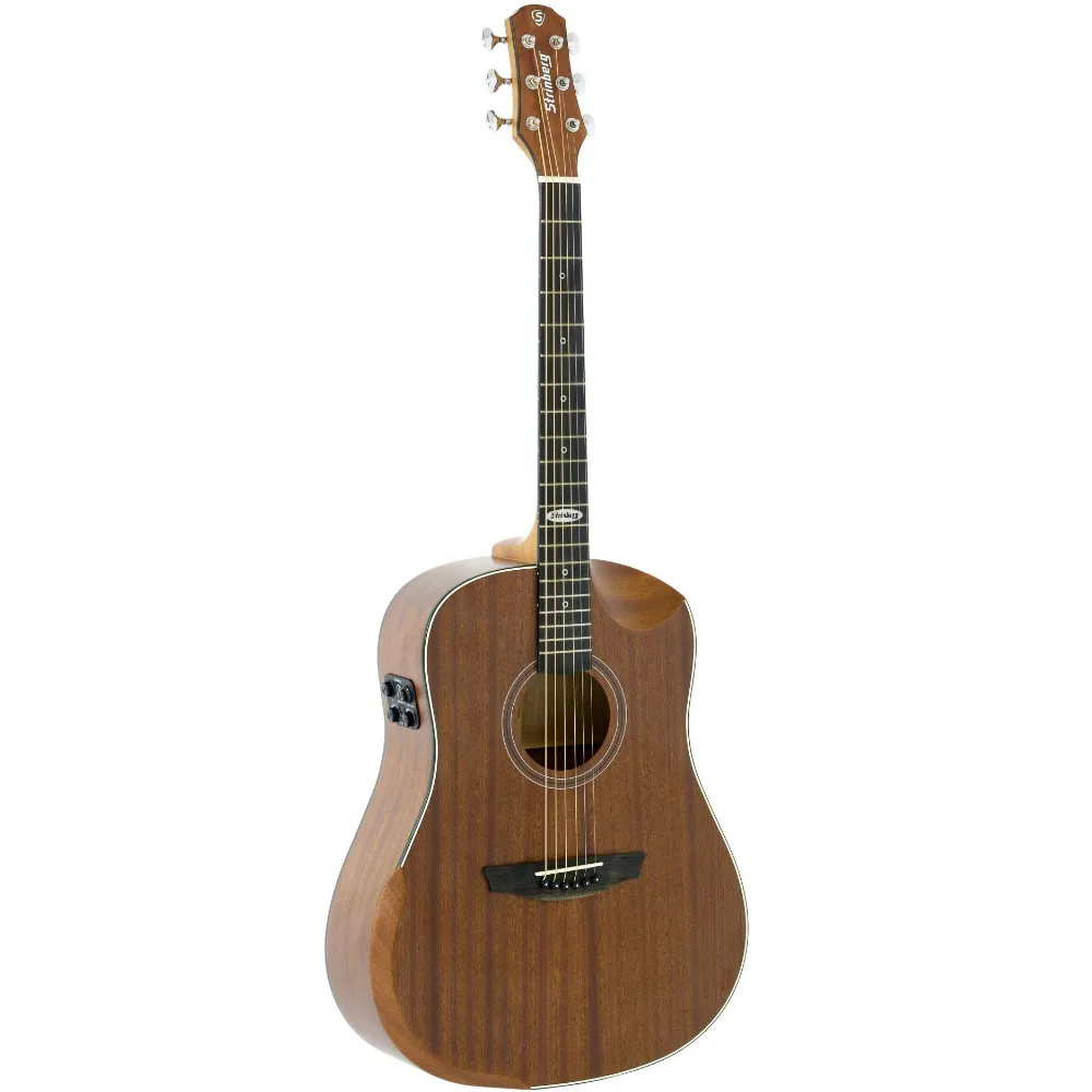 Violao Strinberg SD301HCR MGS Folk Half-Cutaway Aço Mahogany Satin (MGS) Efeitos Afinador Com Bag