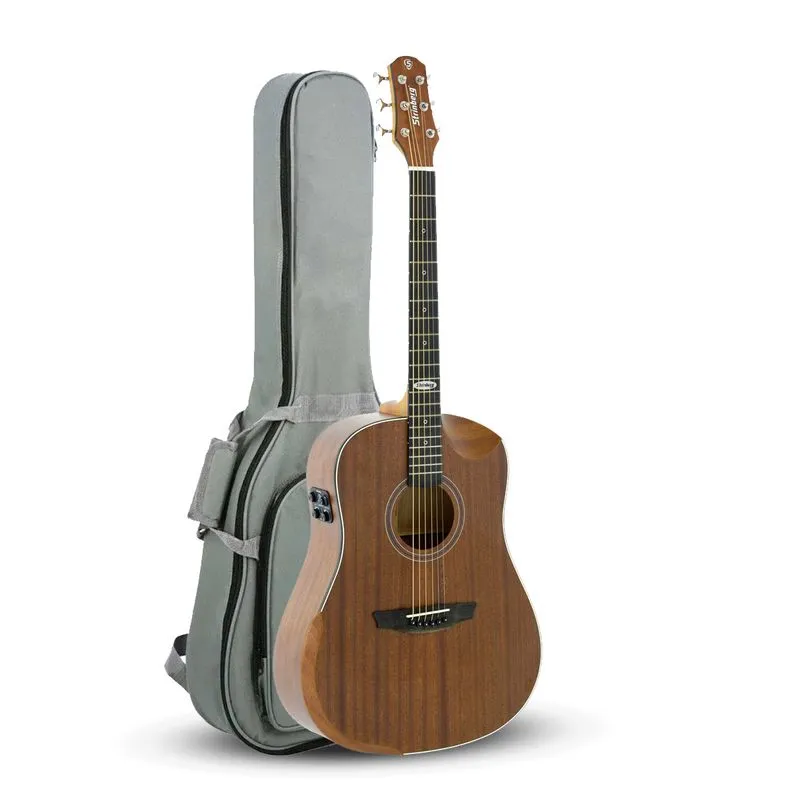 [26483] Violao Strinberg SD301HCR MGS Folk Half-Cutaway Aço Mahogany Satin (MGS) Efeitos Afinador Com Bag