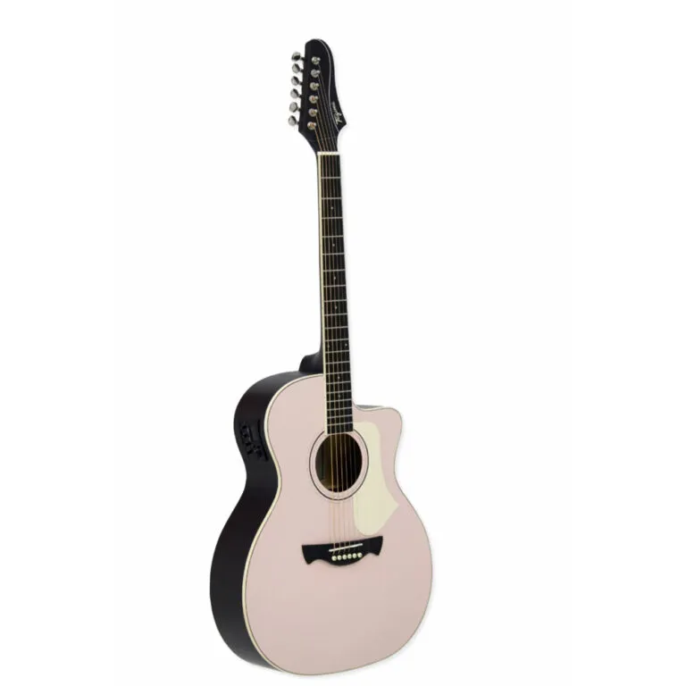 [26496] Violao Tagima Rio Negro SHPKS Grand Auditorium Cutway Eletroacustico Aço Agathis Latin America Rosa Afinador