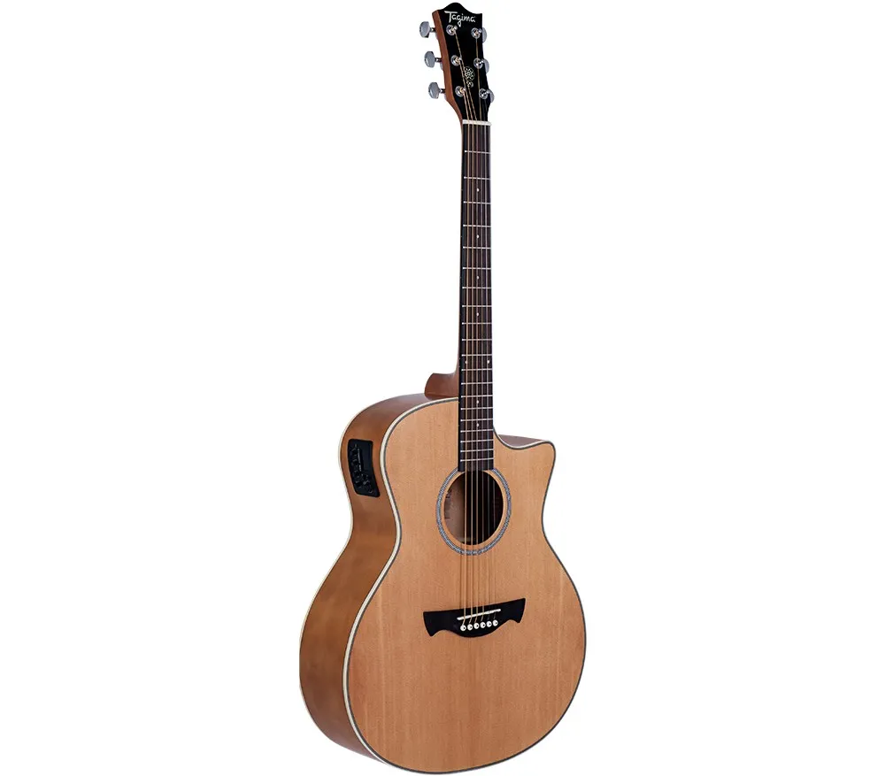 [26500] Violao Tagima Tw-29 NTS Medium Jumbo Cutaway Eletroacustico Aço Natural Satin Afinador