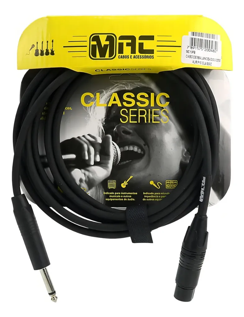 Cabo MAC XLRFxP10 MC10PB 10ft 3,05m Com Logo Wanger