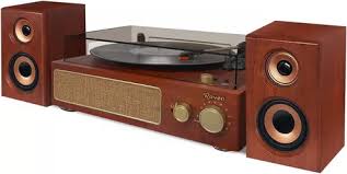 Vitrola Retro Raveo Studio Plus Maple Com 2 Caixas