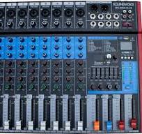 Mesa de Som SoundVoice MS802 Plus 8 Canais USB Bluetooth Phantom Power Efeitos
