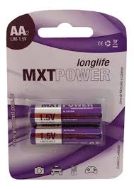 Pilha MXT AA Alcalina 1,5V Lr06 Cartela Com 2 28.17.70
