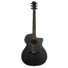 Violao Tagima Cacau Santos OG-33 Folk Cutaway Eletroacustico Aço Okoume Preto Afinador