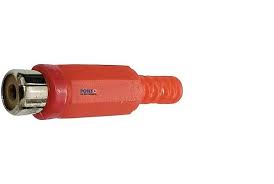 Plug Rca Femea Plastico Vermelho Cod6635/6636