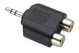 Plug Adaptador Ent 2 Rca Sai 1 P2 Stereo Cod 6676 //146/ 64.1.236