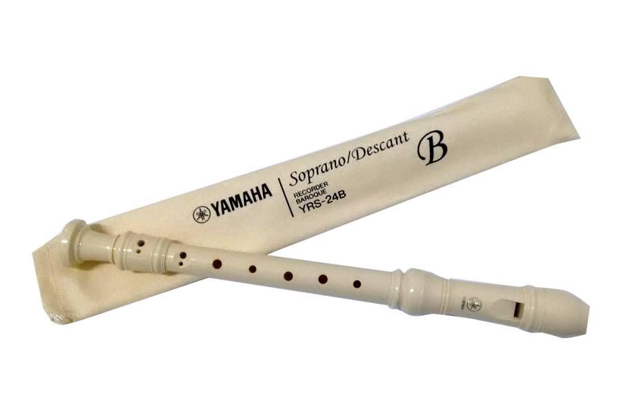 Flauta Doce Yamaha Yrs-24b Soprano Barroca Creme