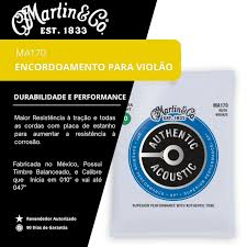 Encordoamento Violão Aço Martin MA170 010 Bronze 80/20