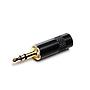 Plug P2 Metal Stereo Preto Gold 13095